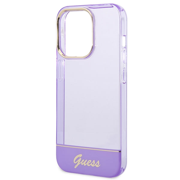 Guess Translucent Case for iPhone 14 Pro Max - Purple