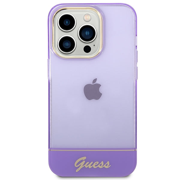 Guess Translucent Case for iPhone 14 Pro Max - Purple