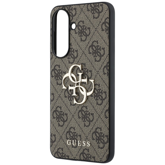 Guess Leather 4G Metal Logo Case for Samsung Galaxy A37 5G - Brown