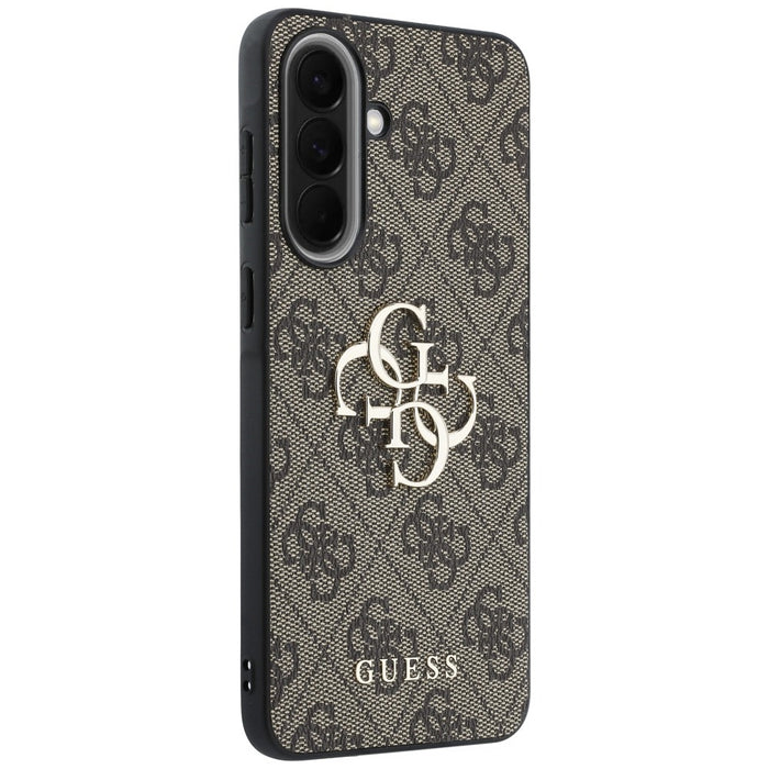 Guess Leather 4G Metal Logo Case for Samsung Galaxy A37 5G - Brown
