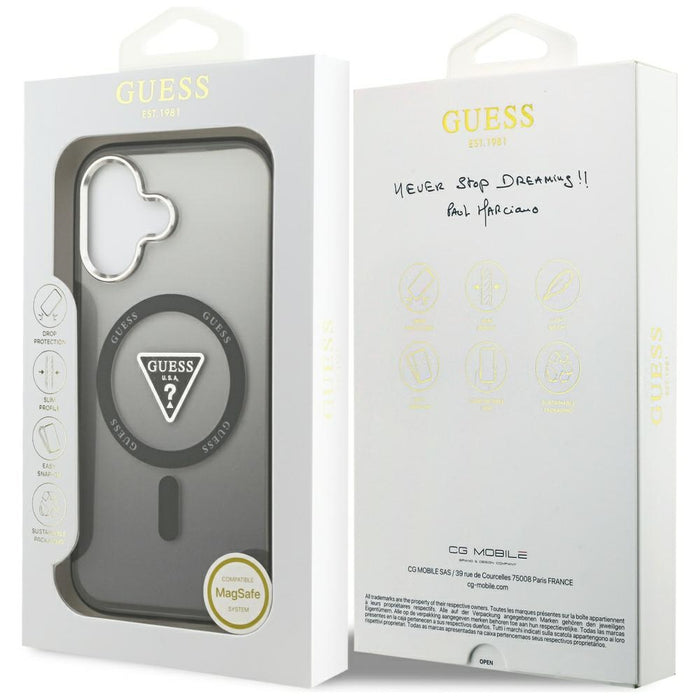 Guess IML Gradient Triangle Logo MagSafe case for iPhone 17 - black