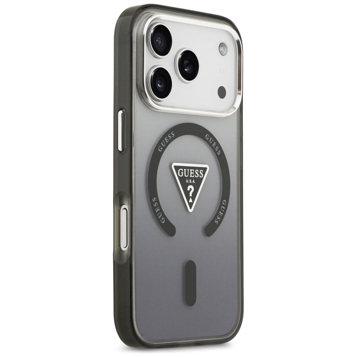 Guess IML Gradient Triangle Logo MagSafe Case for iPhone 17 Pro - Black