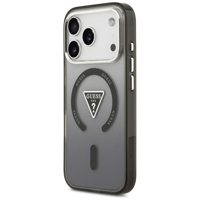 Guess IML Gradient Triangle Logo MagSafe Case for iPhone 17 Pro - Black
