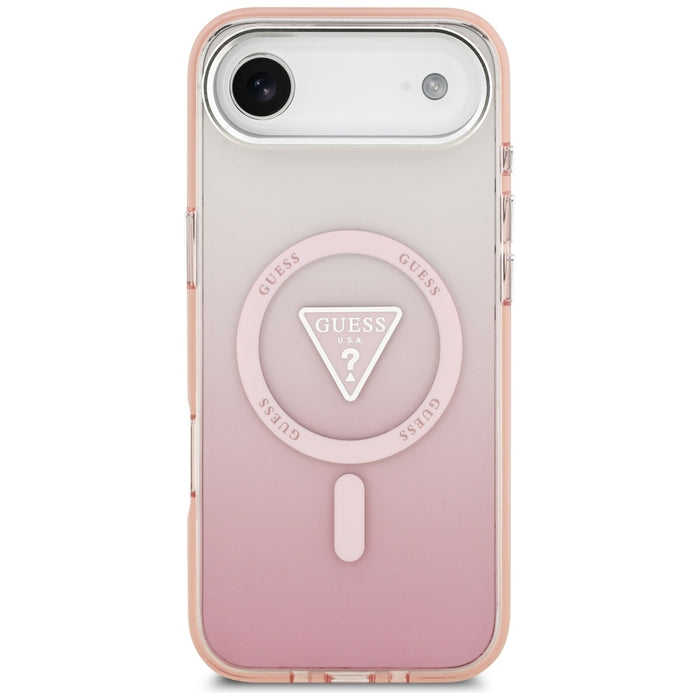 Guess IML Gradient Triangle Logo MagSafe iPhone Air Case - Pink