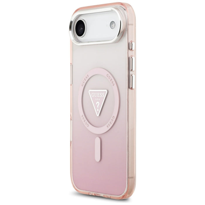 Guess IML Gradient Triangle Logo MagSafe iPhone Air Case - Pink