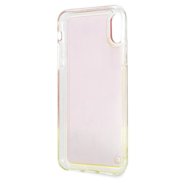 Guess GUHCPXGLCPI iPhone X/Xs różowy /pink hard case California Glow in the dark