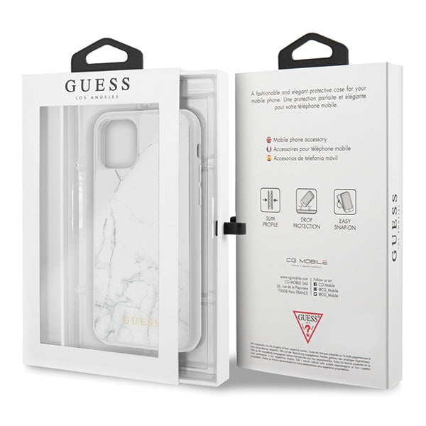 Guess Marble Case for iPhone 11 Pro - White