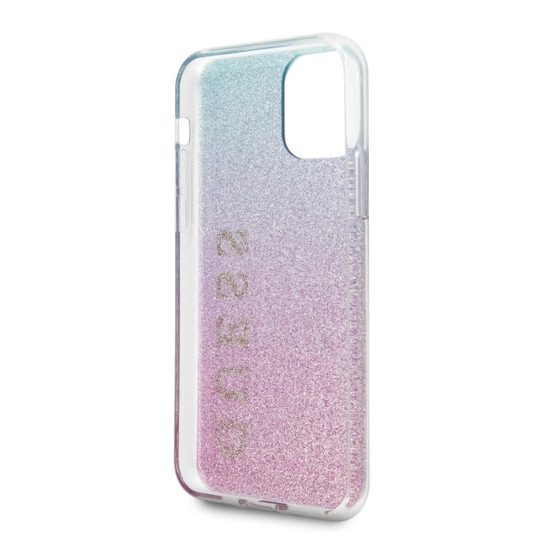 Guess GUHCN58PCUGLPBL iPhone 11 Pro rose blue/pink blue hard case Glitter Gradient