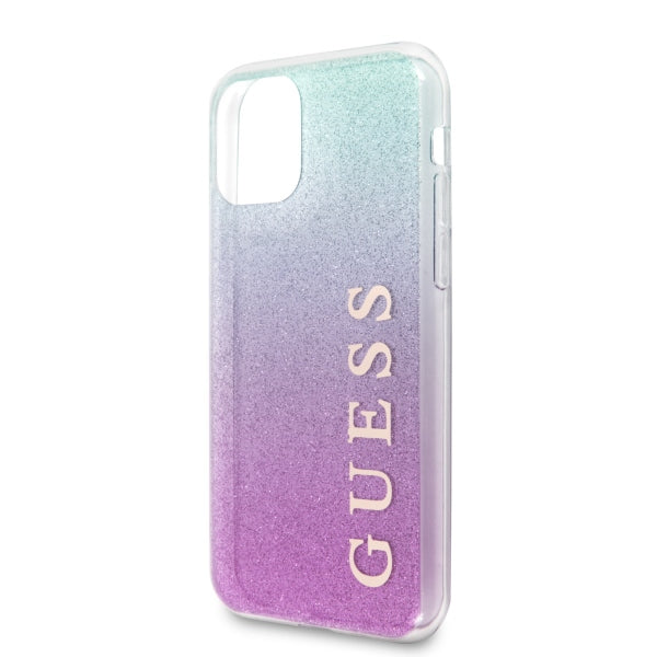 Guess GUHCN65PCUGLPBL iPhone 11 Pro Max rose blue/pink blue hard case Glitter Gradient