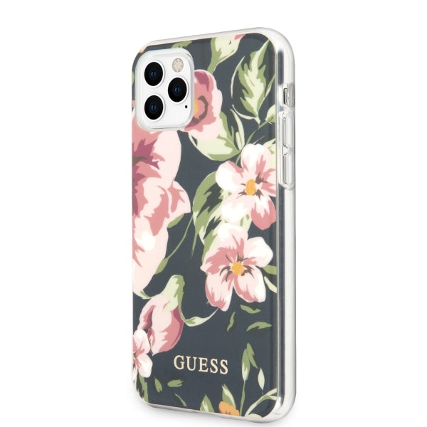 Guess N.3 Flower Collection Case for iPhone 11 Pro Max - Navy Blue