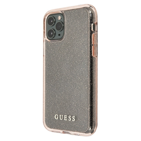 Guess GUHCN58PCGLPI iPhone 11 Pro pink/pink hard case Glitter