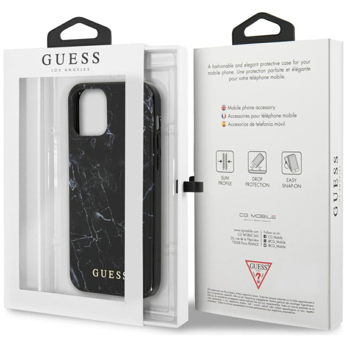 Guess Marble Case for iPhone 12 mini - Black