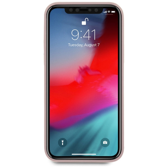 Guess GUHCP12SLSLMGLP iPhone 12 mini 5.4" light pink/light pink hardcase Silicone Script Gold Logo