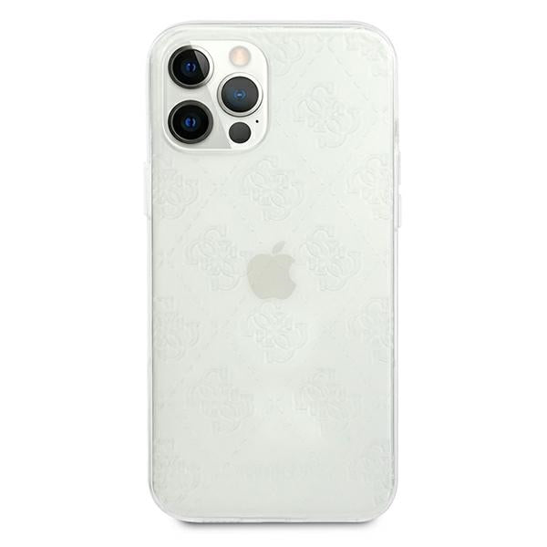Guess GUHCP12M3D4GTR iPhone 12/12 Pro 6.1" transparent hardcase 4G 3D Pattern Collection