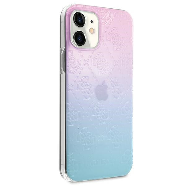 Guess GUHCP12S3D4GGBP iPhone 12 mini 5.4" blue-pink/blue&amp;pink hardcase 4G 3D Pattern Collection