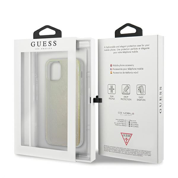 Guess GUHCP12S3D4GIRBL iPhone 12 mini 5.4&quot; iridescent/opal hardcase 4G 3D Pattern Collection