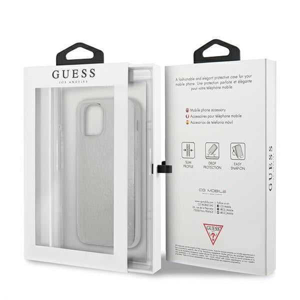 Guess GUHCP12S3D4GTR iPhone 12 mini 5.4" transparent hardcase 4G 3D Pattern Collection