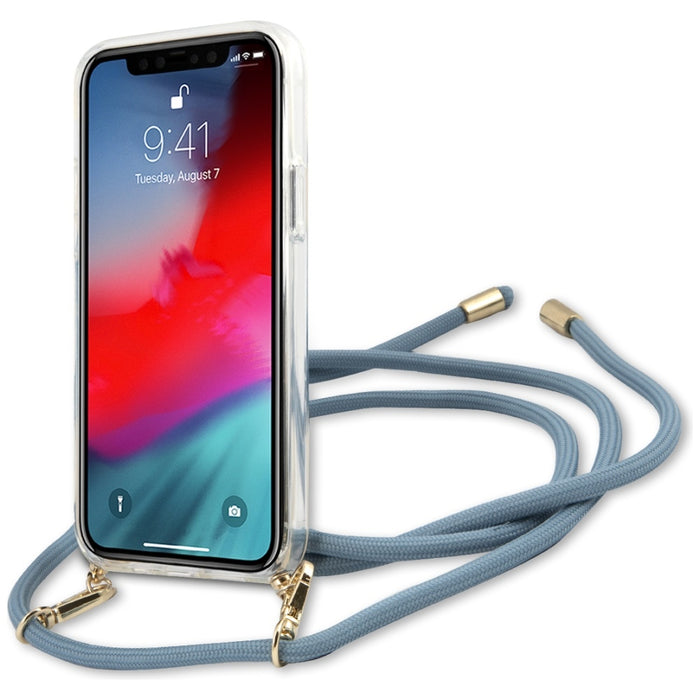 Guess GUHCP12LCRTVSBL iPhone 12 Pro Max 6.7&quot; blue/blue hardcase Script Vintage