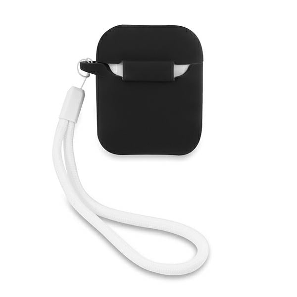 Guess GUACA2LSVSBW AirPods cover black/white Silicone Vintage