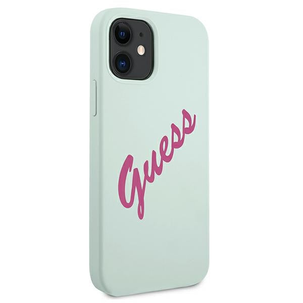 Guess GUHCP12SLSVSBF iPhone 12 mini 5.4" blue fuchsia/blue fuschia hardcase Silicone Vintage