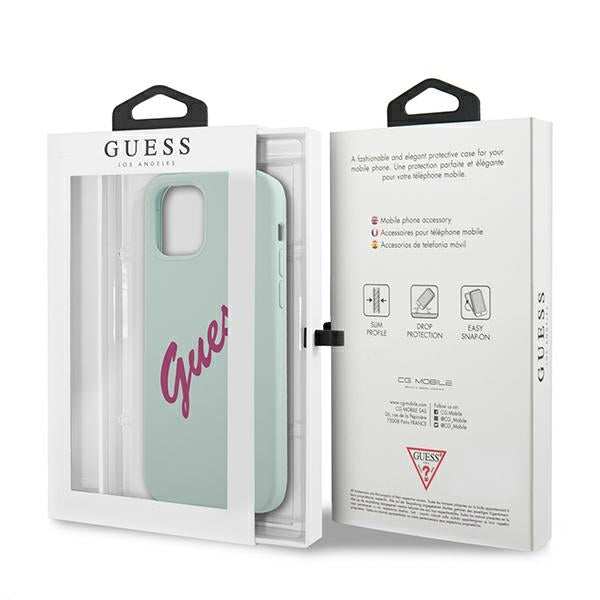 Guess GUHCP12SLSVSBF iPhone 12 mini 5.4" blue fuchsia/blue fuschia hardcase Silicone Vintage