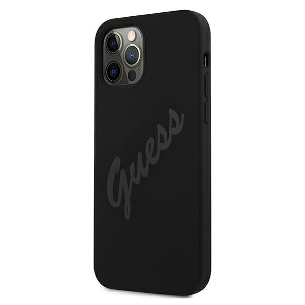 Guess GUHCP12LLSVSBK iPhone 12 Pro Max 6.7&quot; black/black hardcase Script Vintage