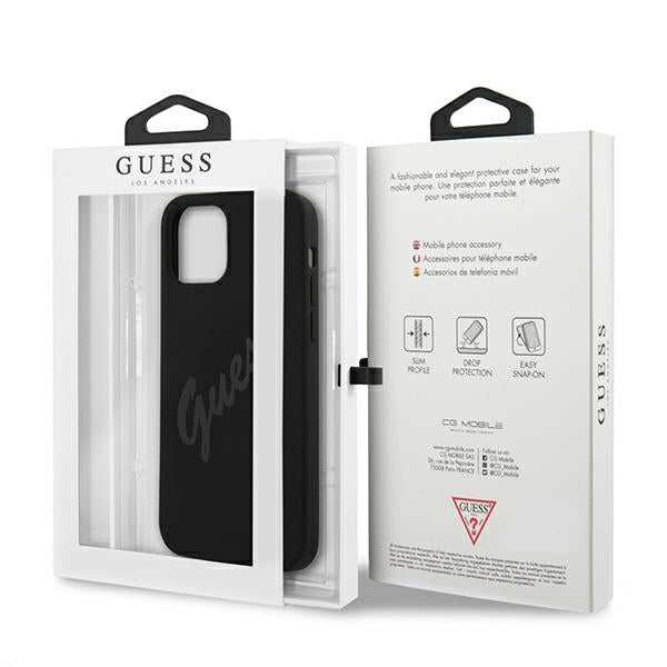 Guess GUHCP12LLSVSBK iPhone 12 Pro Max 6.7&quot; black/black hardcase Script Vintage