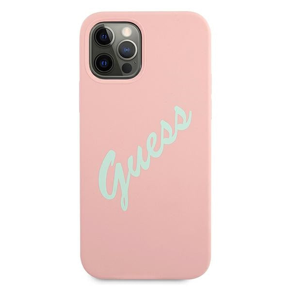 Guess GUHCP12LLSVSPG iPhone 12 Pro Max 6.7" rose green/green pink hardcase Silicone Vintage
