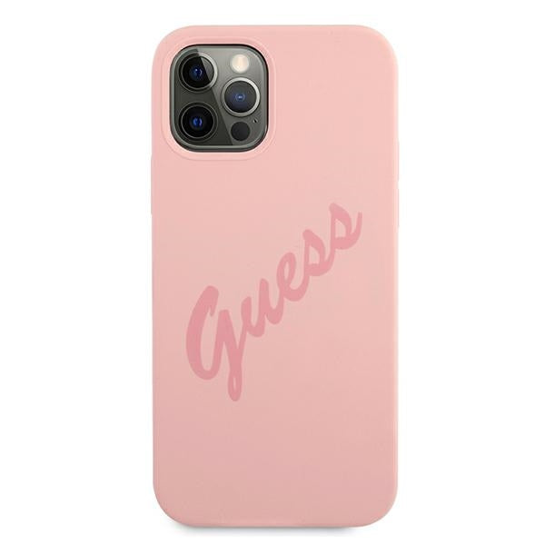 Guess GUHCP12LLSVSPI iPhone 12 Pro Max 6.7&quot; pink/pink hardcase Script Vintage