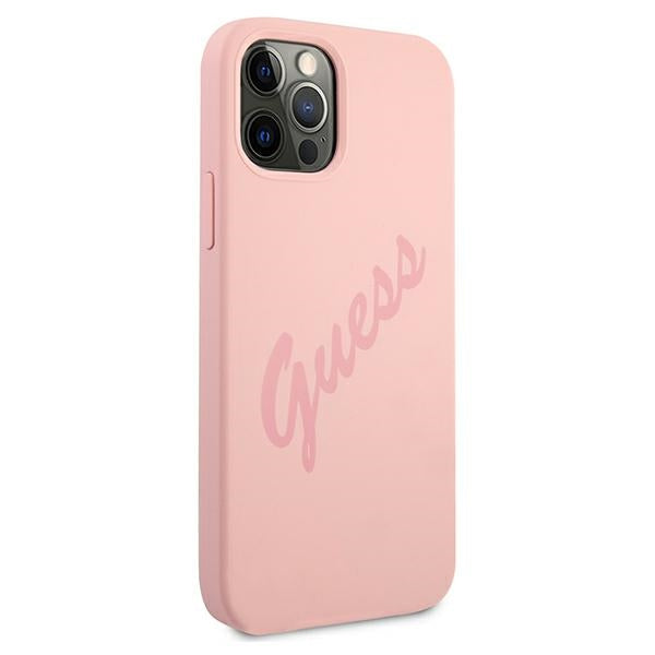 Guess GUHCP12LLSVSPI iPhone 12 Pro Max 6.7&quot; pink/pink hardcase Script Vintage