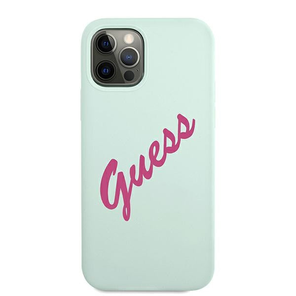 Guess GUHCP12MLSVSBF iPhone 12/12 Pro 6.1" blue fuchsia/blue fuschia hardcase Silicone Vintage