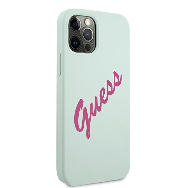 Guess GUHCP12MLSVSBF iPhone 12/12 Pro 6.1&quot; blue fuchsia/blue fuschia hardcase Silicone Vintage