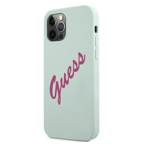 Guess GUHCP12MLSVSBF iPhone 12/12 Pro 6.1&quot; blue fuchsia/blue fuschia hardcase Silicone Vintage