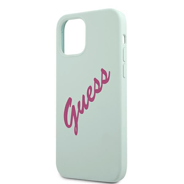 Guess GUHCP12MLSVSBF iPhone 12/12 Pro 6.1" blue fuchsia/blue fuschia hardcase Silicone Vintage