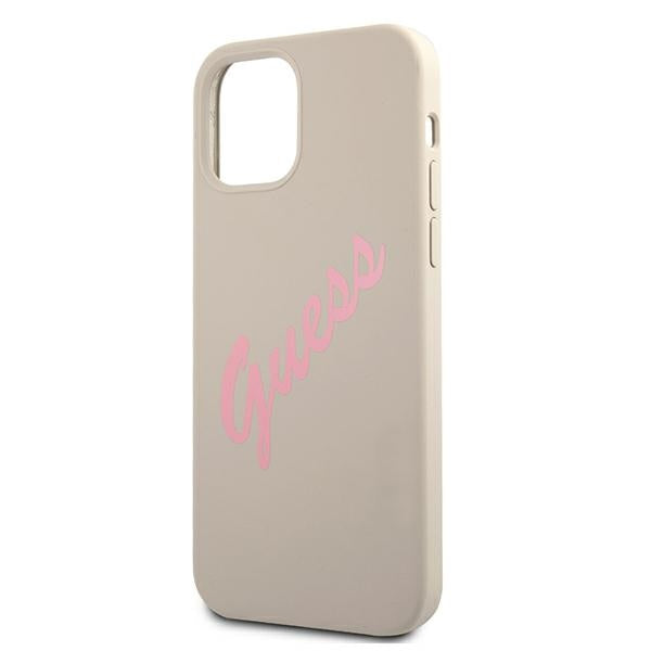 Guess GUHCP12MLSVSGP iPhone 12/12 Pro 6.1&quot; gray pink/grey pink hardcase Silicone Vintage