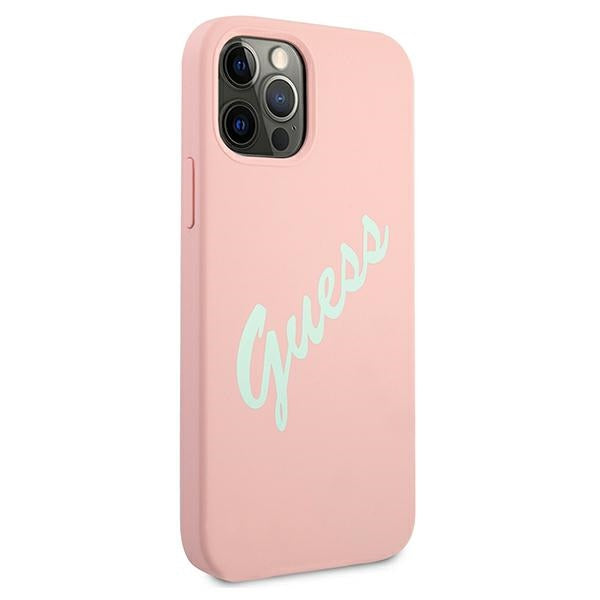 Guess GUHCP12MLSVSPG iPhone 12/12 Pro 6.1&quot; rose green/green pink hardcase Silicone Vintage