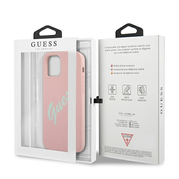 Guess GUHCP12MLSVSPG iPhone 12/12 Pro 6.1&quot; rose green/green pink hardcase Silicone Vintage