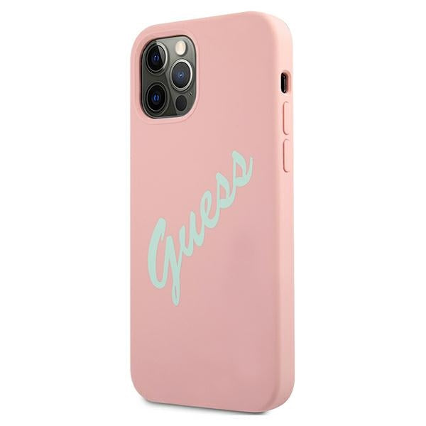 Guess GUHCP12MLSVSPG iPhone 12/12 Pro 6.1" rose green/green pink hardcase Silicone Vintage