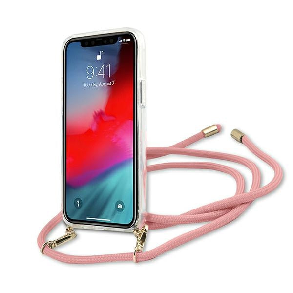 Guess GUHCP12SCRTVSPI iPhone 12 mini 5.4&quot; pink/pink hardcase Script Vintage