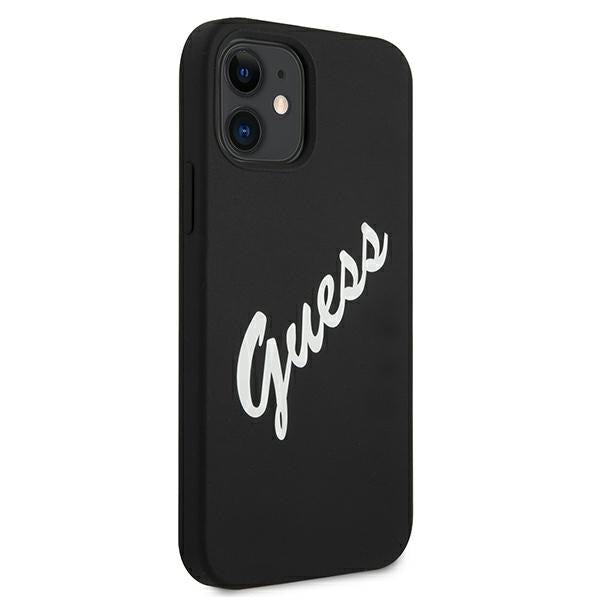 Guess GUHCP12SLSVSBW iPhone 12 mini 5.4&quot; black and white hardcase Silicone Vintage