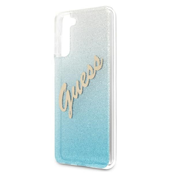 Guess GUHCS21MPCUGLSBL S21+ G996 blue/blue hardcase Glitter Gradient Script