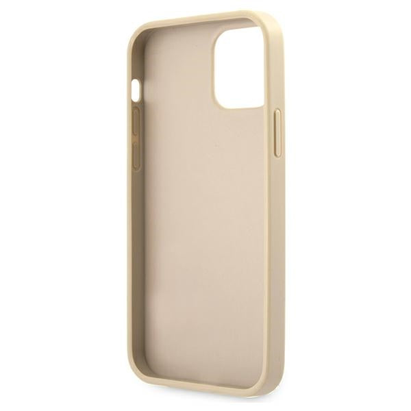 Guess GUHCP12LRSAVSLG iPhone 12 Pro Max 6.7" gold/gold hardcase Saffiano Vintage Script