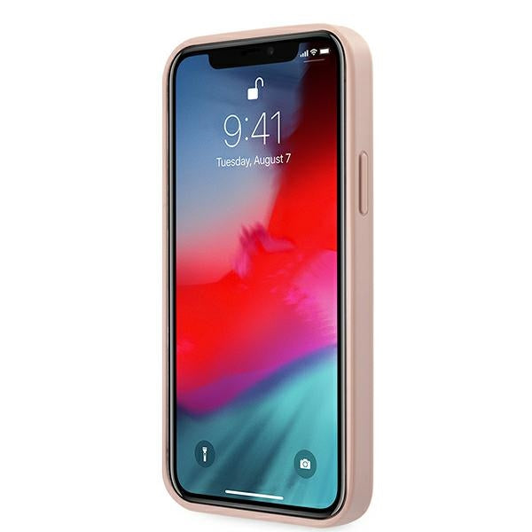 Guess GUHCP12LRSAVSRG iPhone 12 Pro Max 6.7&quot; pink/pink hardcase Saffiano Vintage Script