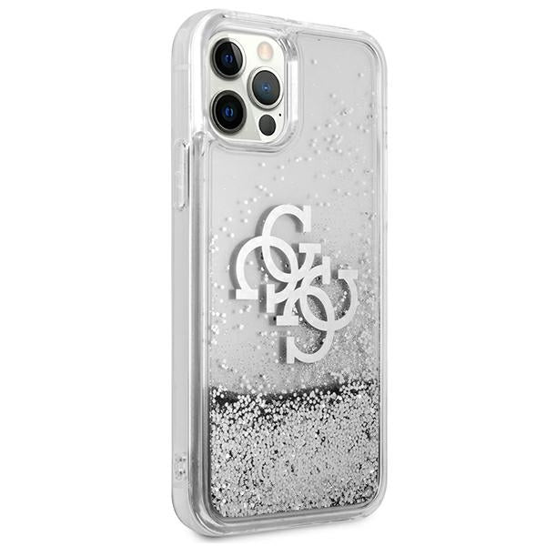 Guess GUHCP12LLG4GSI iPhone 12 Pro Max 6.7" silver/silver hardcase 4G Big Liquid Glitter