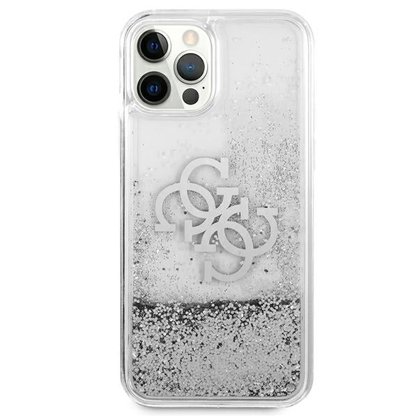 Guess GUHCP12LLG4GSI iPhone 12 Pro Max 6.7" silver/silver hardcase 4G Big Liquid Glitter