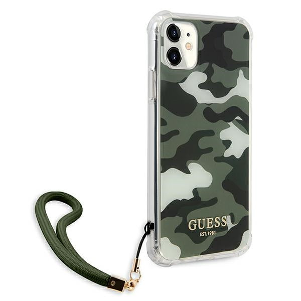 Guess GUHCN61KSARKA iPhone 11 6.1&quot; / Xr green/khaki hardcase Camo Collection