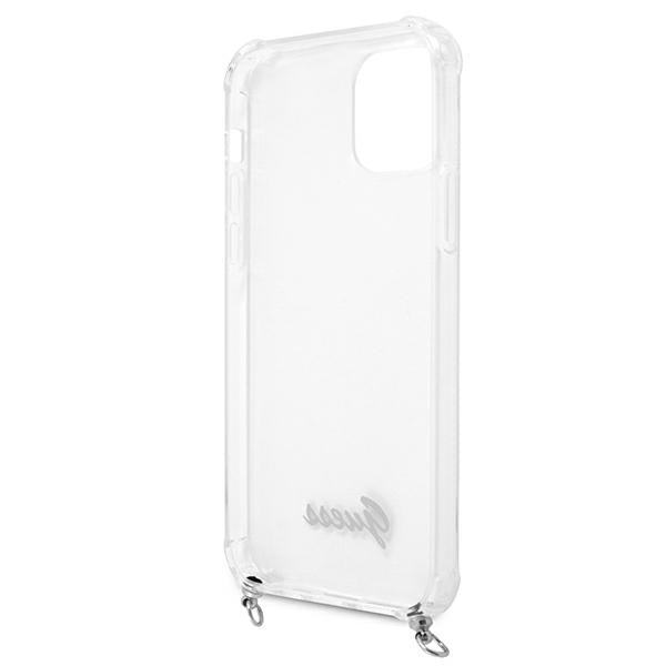 Guess GUHCP12LKC4GSSI iPhone 12 Pro Max 6.7&quot; Transparent hardcase 4G Silver Chain