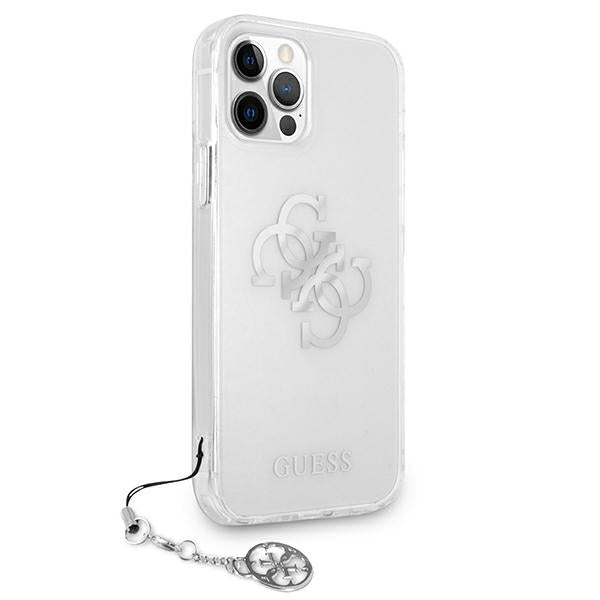 Guess GUHCP12LKS4GSI iPhone 12 Pro Max 6.7" Transparent hardcase 4G Silver Charms Collection