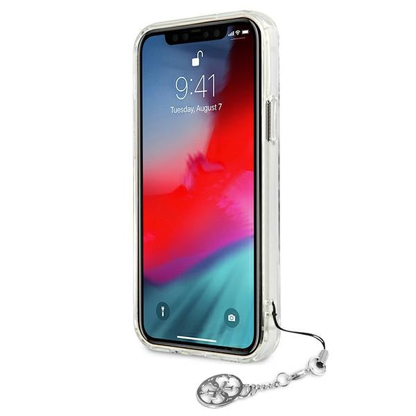 Guess GUHCP12LKS4GSI iPhone 12 Pro Max 6.7" Transparent hardcase 4G Silver Charms Collection