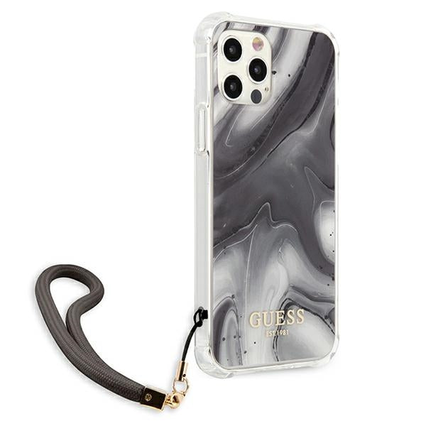 Guess GUHCP12LKSMAGR iPhone 12 Pro Max 6.7" grey/grey hardcase Marble Collection